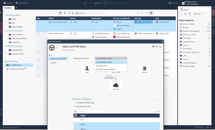 SD-WAN policy management